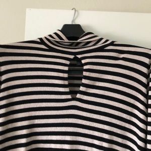 Rose gold and black striped sweater